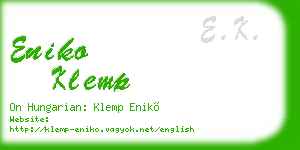 eniko klemp business card